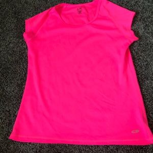 Hot pink workout shirt